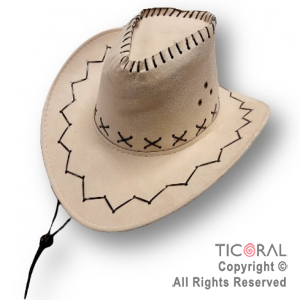 SOMBRERO COWBOY PANA BEIGE x 1